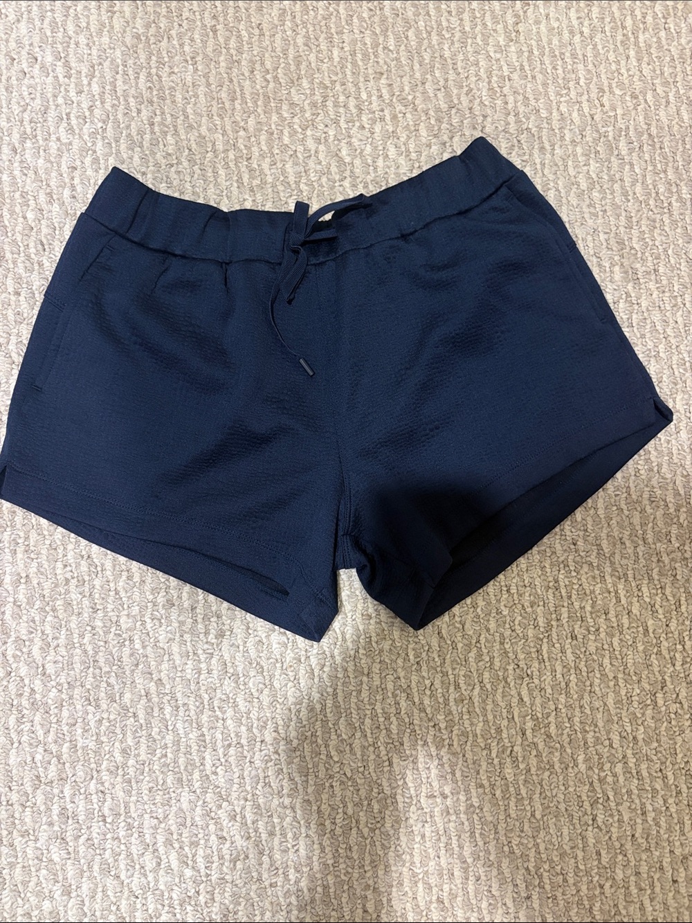 ZYIA Navy Drawstring Athletic Shorts for Women
